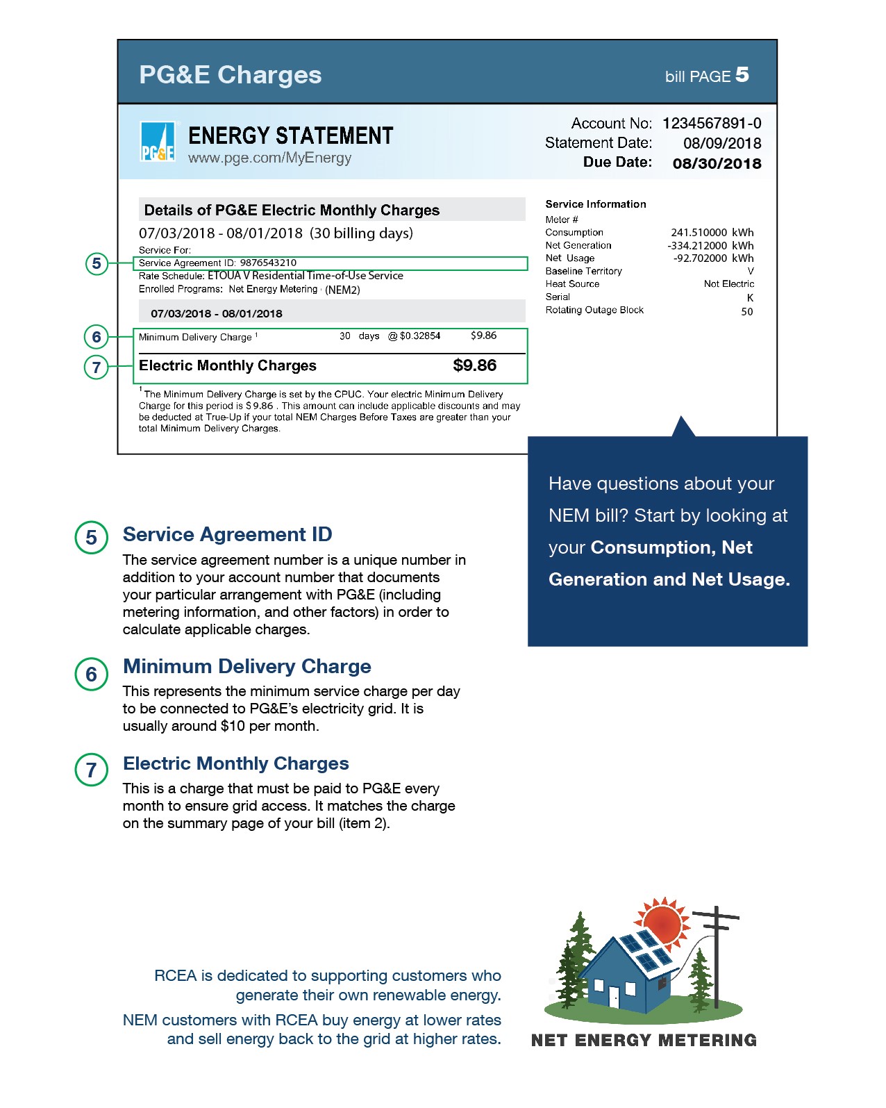 how to read your Net Energy Metering bill page 2