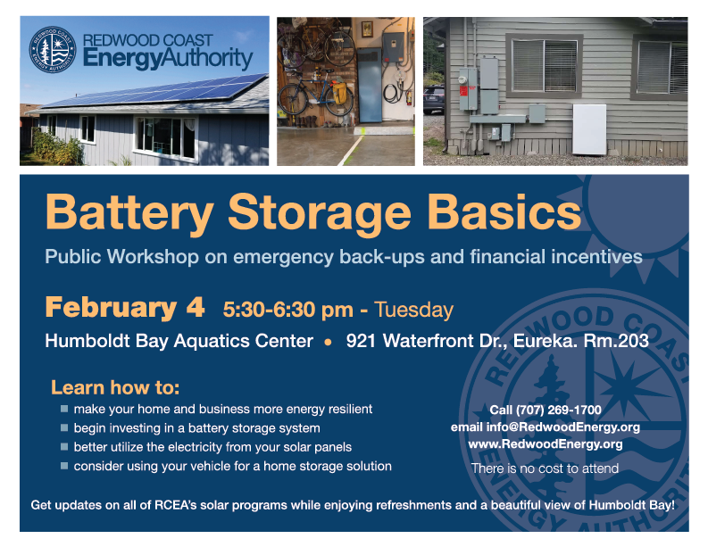 Battery Storage Basics workshop flyer