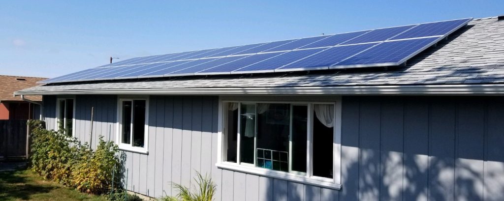 A house with solar panels in Arcata