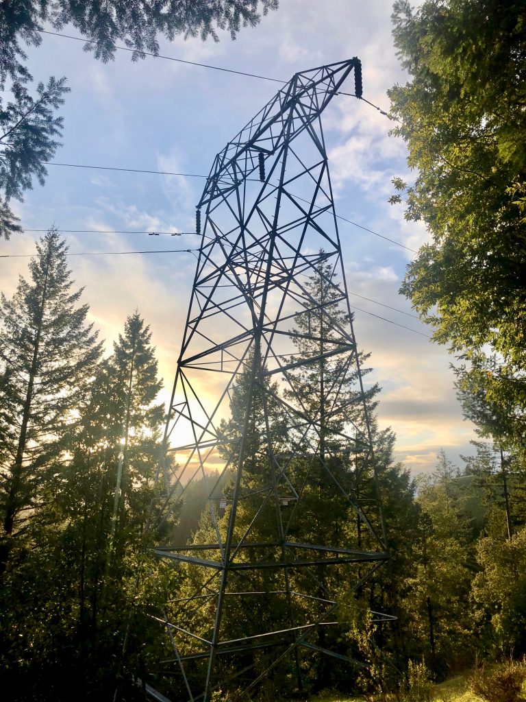 Transmission lines from Humboldt County