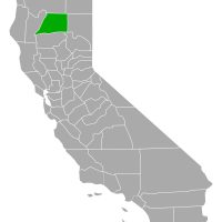 CA map highlighting Shasta county