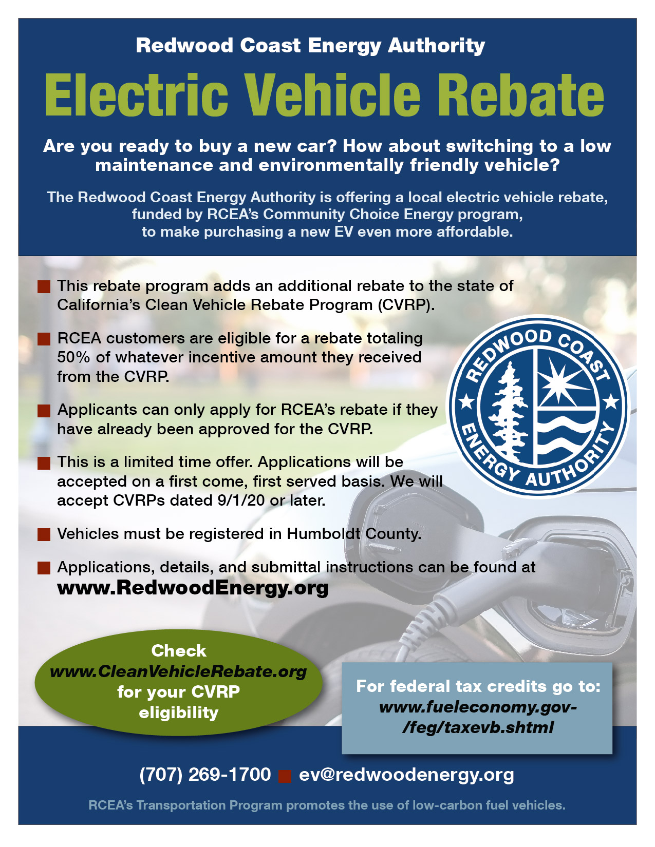 Electric Vehicle Rebate Flyer