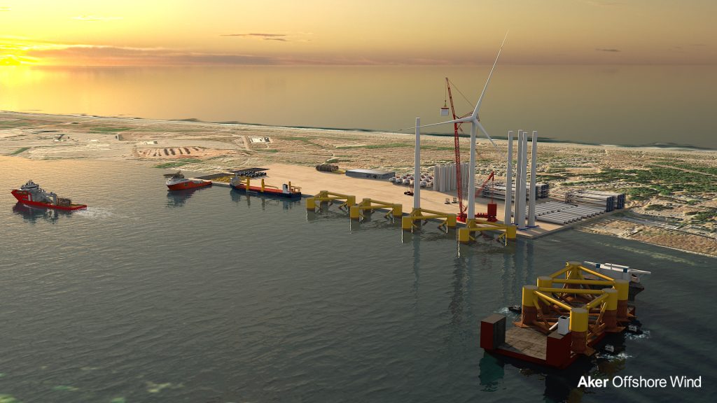 image showing how the port for offshore wind services might look on the Samoa Peninsula