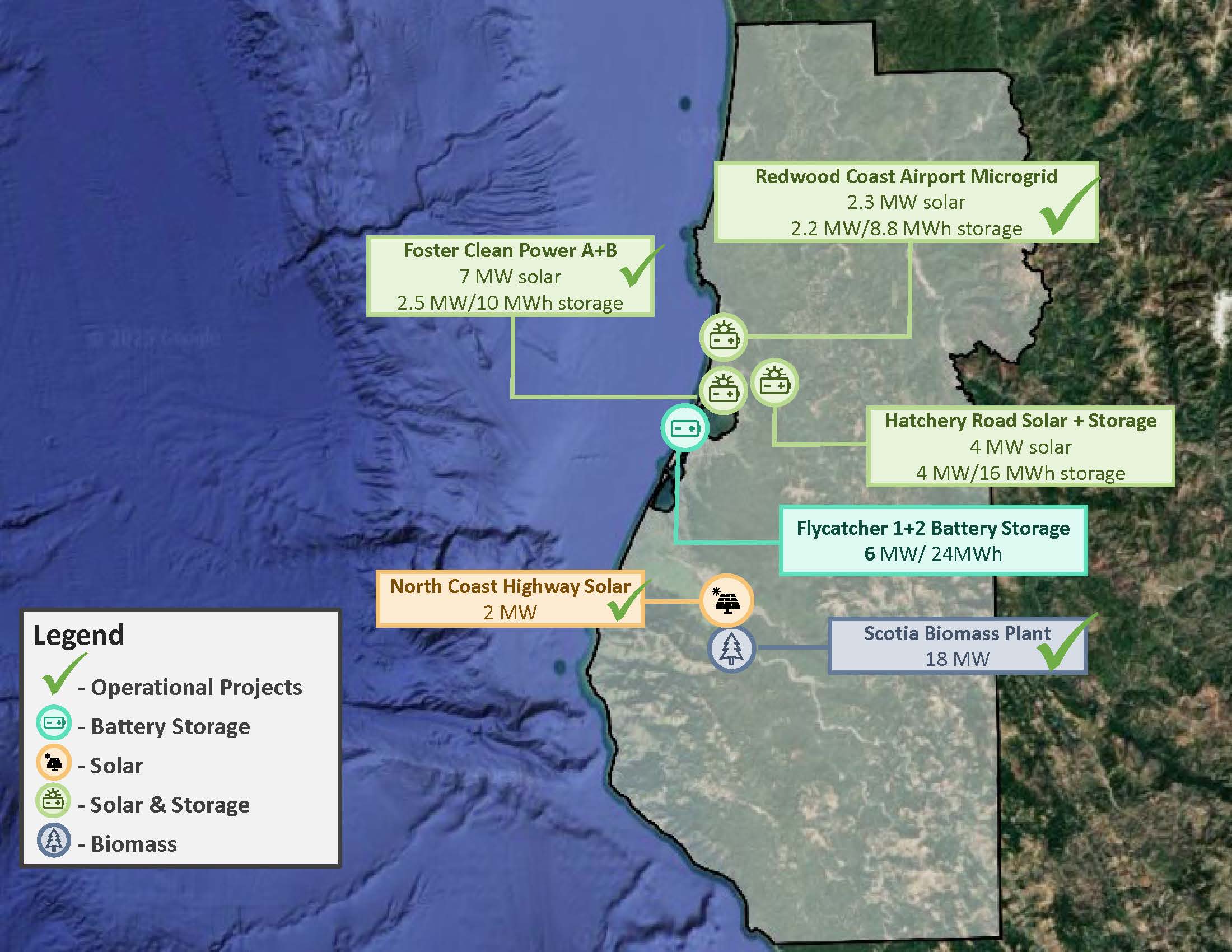 Map showing the location of RCEA Energy Sources